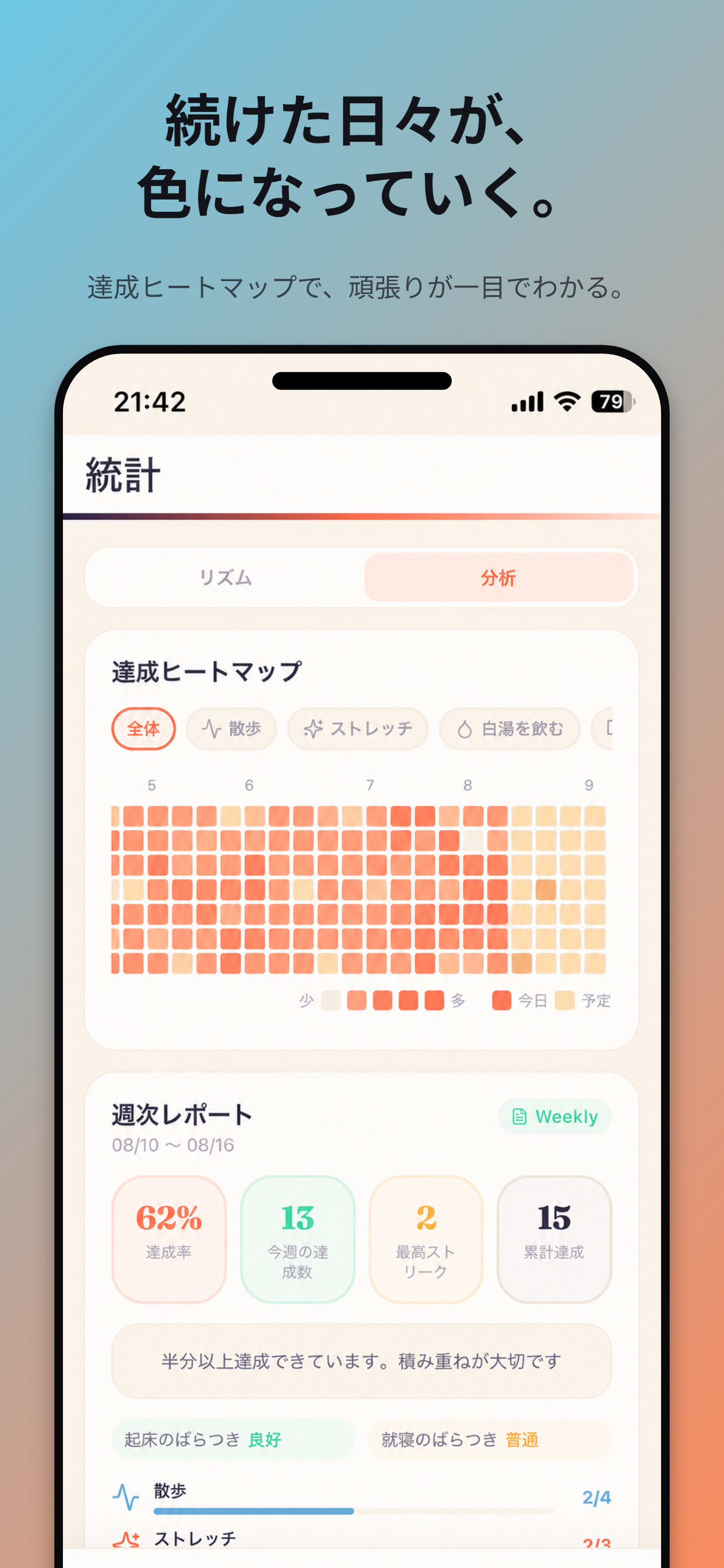 habiru 習慣追加画面 — 自由に選べる